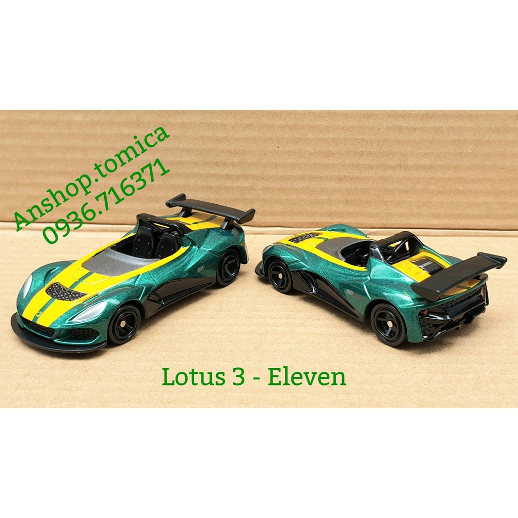 Xe mô hình tomica Nhật Bản - Lotus mui trần màu xanh