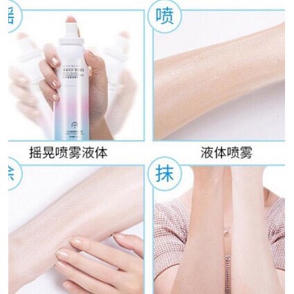 Xịt chống nắng Trắng Da Maycreate xịt chống nắng body hiệu quả nâng tone,chống nước 150ML