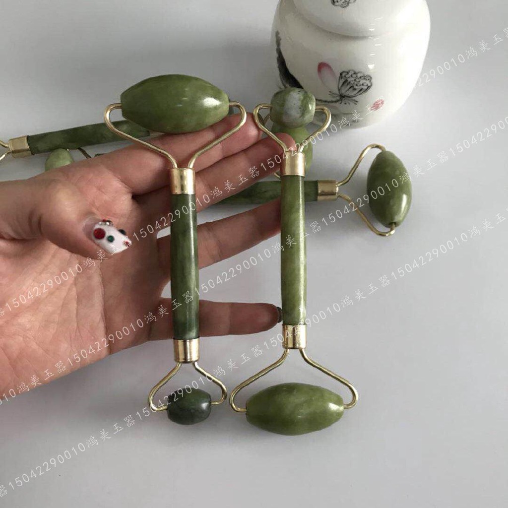 Cây lăn mát xa mặt / cơ thể 2 đầu đá cẩm thạch