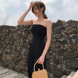 jumpsuits Cúp Ngực Quần Suông Dài
