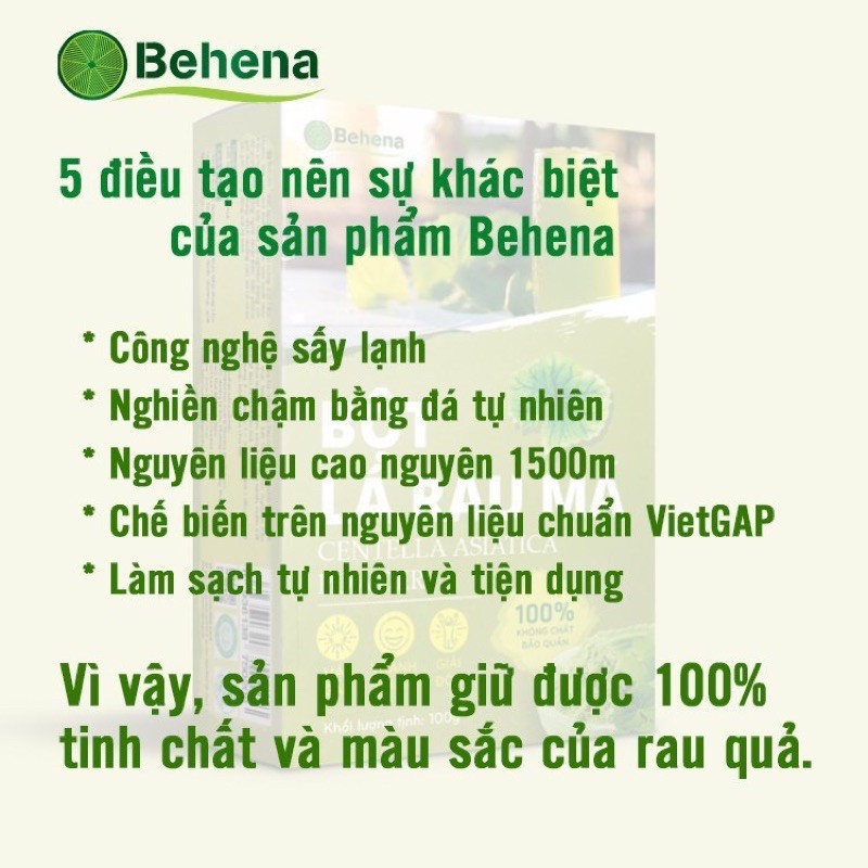 Bột Cải Bó Xôi Behena - Ổn định huyết áp, tốt cho xương, da và tóc - Ăn Dặm (Hộp 50gr)
