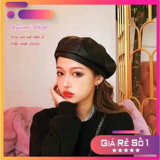 Nón da nữ, Mũ da họa sĩ, Siêu dể thương, cá tính , mẫu mới 2020