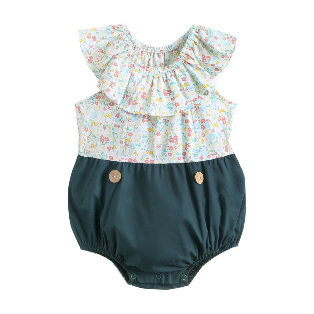 Đồ liền thân Sanlutoz in hình hoa thời trang mùa hè cho bé gái