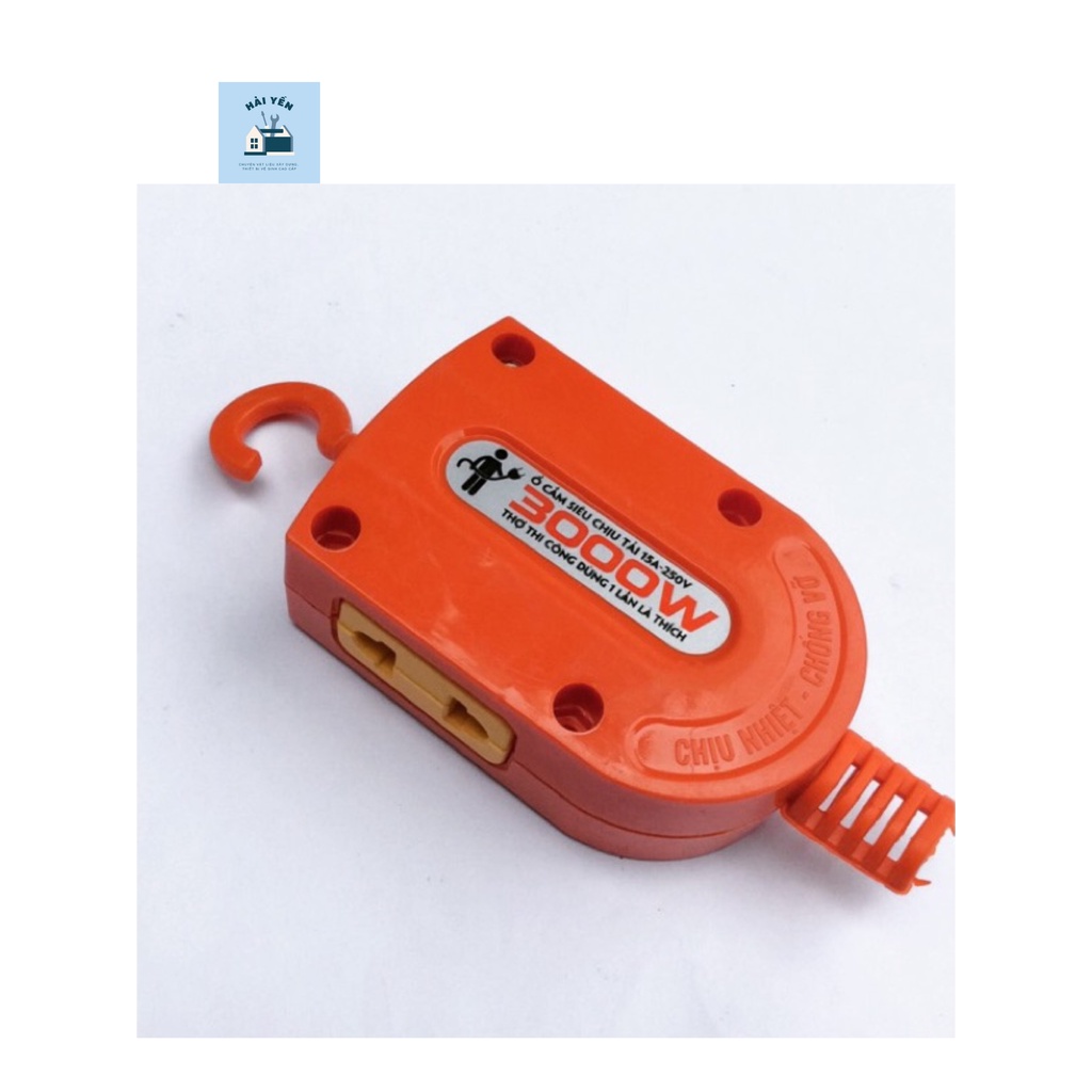 Ổ Cắm 2 Cửa Nối Dài - SOPOKA - Có Móc Treo Tiện Dụng - Chịu Tải 3000W - Vỏ Chống Vỡ - Lõi Chịu Nhiệt Cao
