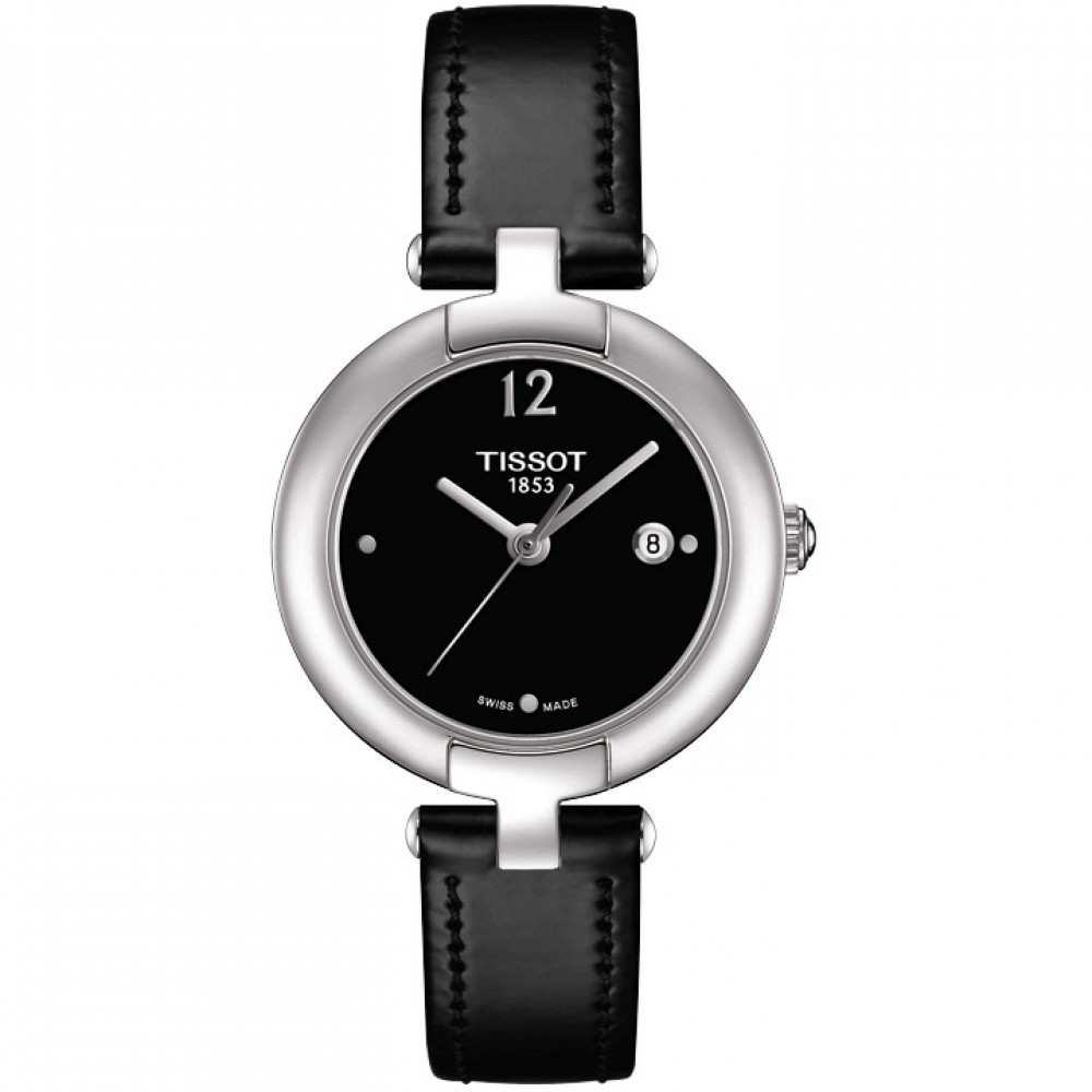 Đồng hồ nữ dây da đen TISSOT PINKY T0842101605700