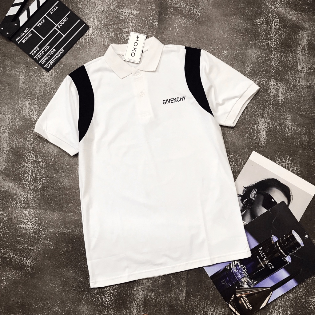 [FREE SHIP] ÁO THUN POLO CỔ SƠ MI NAM GIVANCHI IN CHỮ NỔI SIÊU HOT PHỐI BO NÁCH CỰC HOT (KÈM VIDEO THẬT ĐỂ KHÁCH THEO DÕ