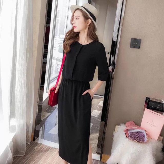 Đầm Maxi Zara dài xẻ 2 bên cao cấp size s dưới 50kg