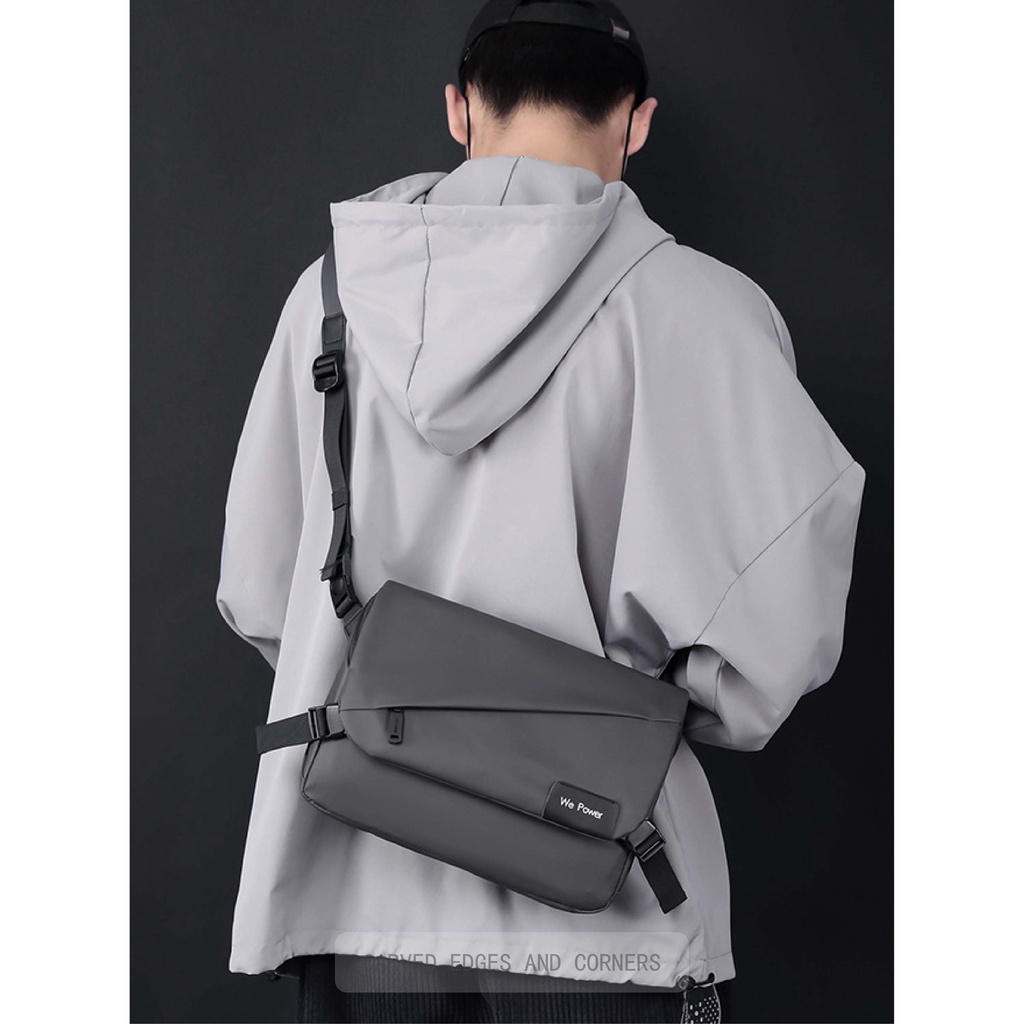 Túi Da Đeo Chéo Nhiều Ngăn Chống Thấm Nước Thiết Kế Sáng Tạo Cho Nam