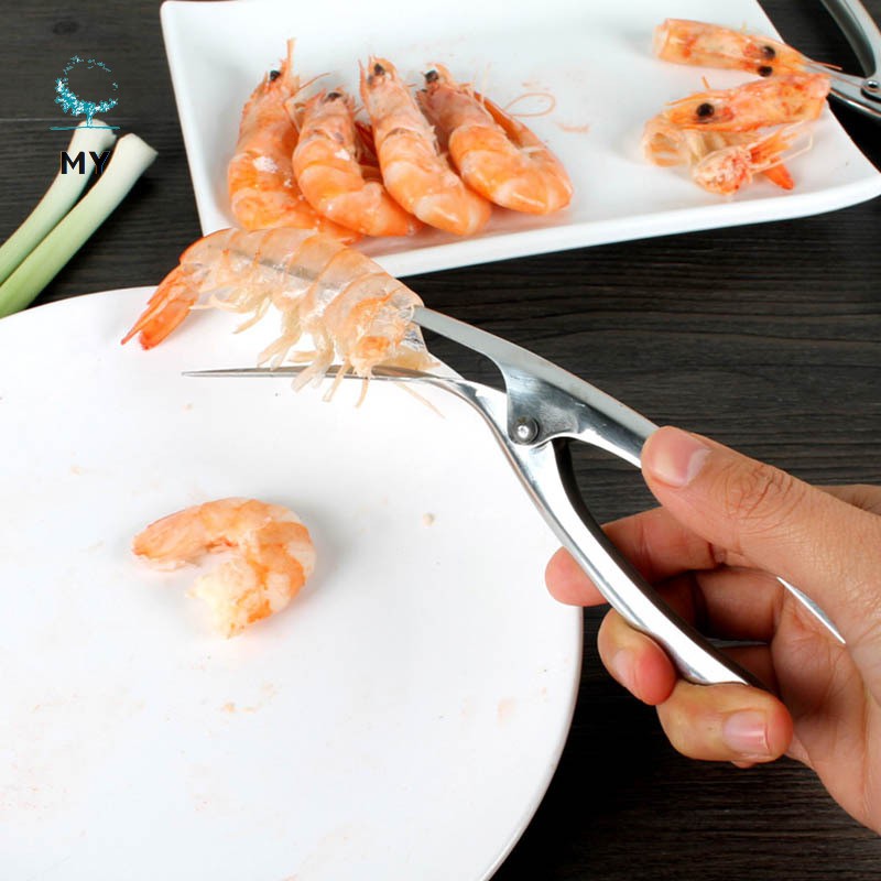Dụng cụ tách vỏ tôm tiện lợi bằng thép không gỉ
