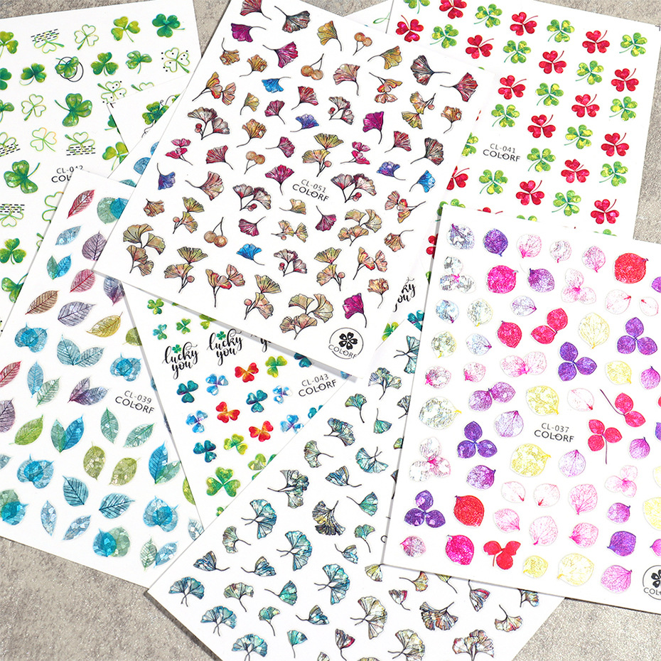 Nhãn Dán Trang Trí Móng Tay Họa Tiết Hoa Đẹp Mắt