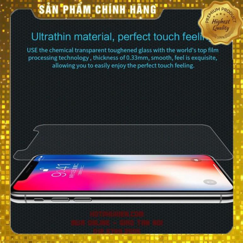 Miếng Dán cường lực iPhone X chính hãng Nillkin độ cứng 9H chống bể màn hình tuyệt đối