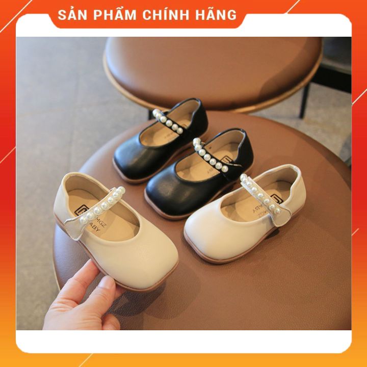 Giày  búp bê cho bé đế mềm,Giày bít quai dán và gắn nơ dễ thương Hàng Chính Hãng MGbay MSP V290