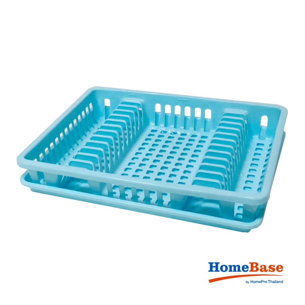 HOMEBASE SN Khay nhựa để chén dĩa Thái Lan W49xD39xH10 cm màu xanh dương
