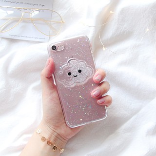 Ốp iphone Đám Mây 3D kim tuyến