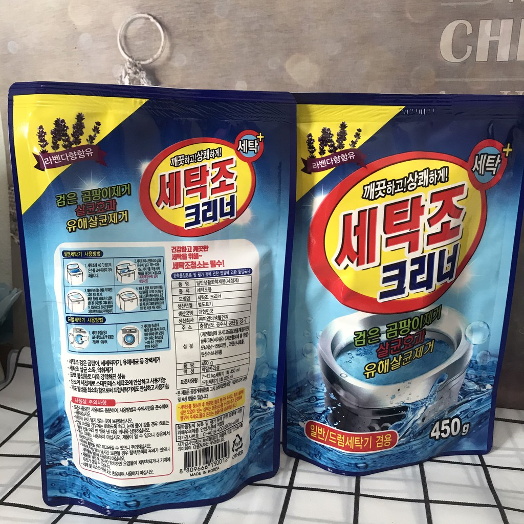 Bột tẩy lồng vệ sinh máy giặt Hàn Quốc Sandokkaebi Hàn Quốc