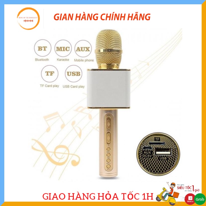 ⚡FREE SHIP⚡ Micro Karaoke Bluetooth không dây SD-08 kèm loa - micro cầm tay hàng loại 1 âm thanh cực chuẩn BH 6 tháng