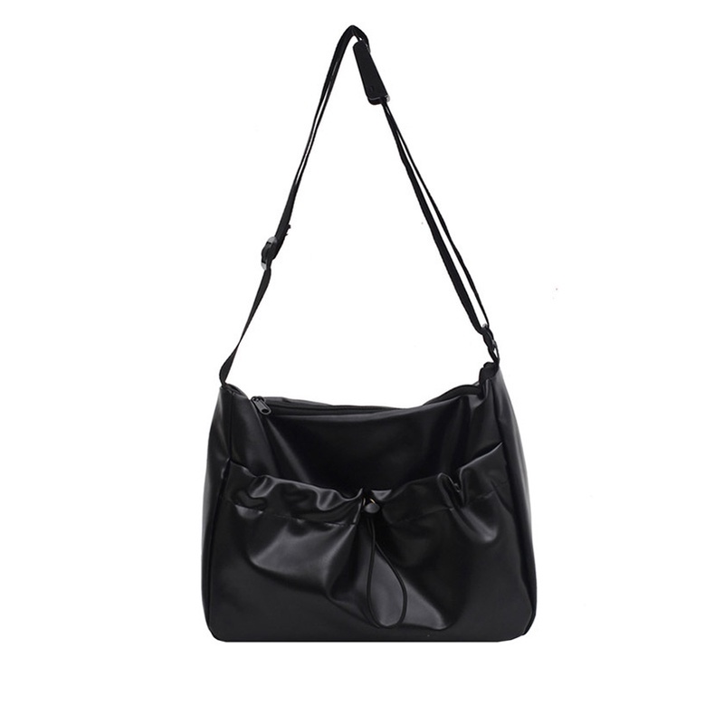 Túi xách messenger IELGY bằng da mềm sức chứa lớn phong cách thời trang Hàn Quốc phối thoải mái cho nữ