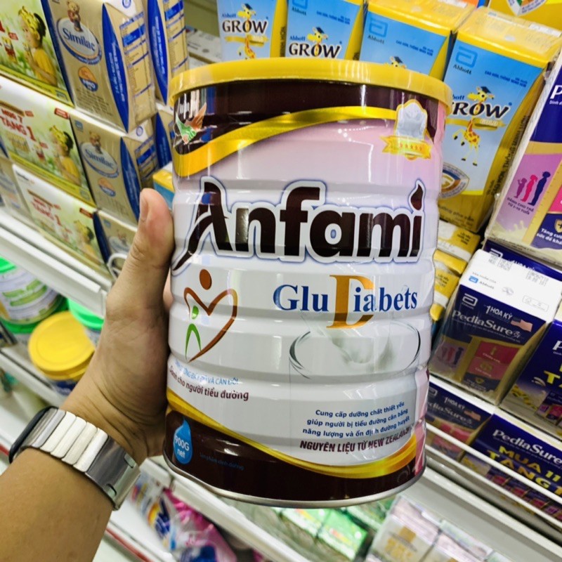 Sữa bột Anfami Gludiabets 900G cho người tiểu đường