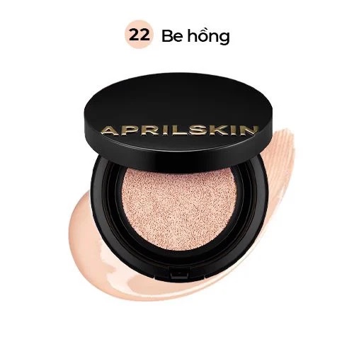 Phấn Nước April Skin Magic Snow Cushion Triple Cover Powder Moisture Serum Base 24-HR Fixing 15Gr [MẪU MỚI 2022]