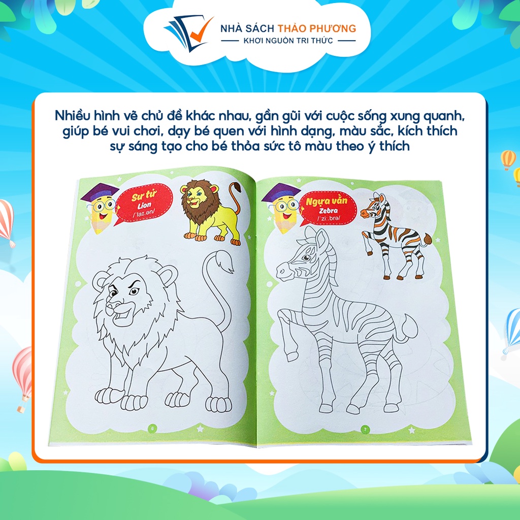Sách - Bộ tô màu 3-4 tuổi song ngữ Anh-Việt