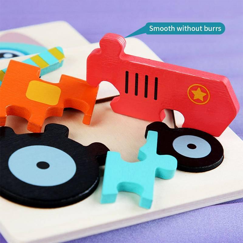 Tranh ghép hình gỗ 3D cho bé ngộ nghĩnh phát triển trí tuệ, giáo dục sớm cho