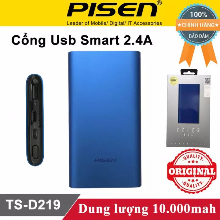 Sạc dự phòng Pisen TS-D219 10.000mah ♥️Freeship♥️ Giảm 30k khi nhập MAYT30 - Pin sạc dự phòng Pisen