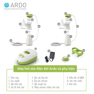 (MamanBébé chính hãng) Ống khí silicone máy hút sữa Ardo