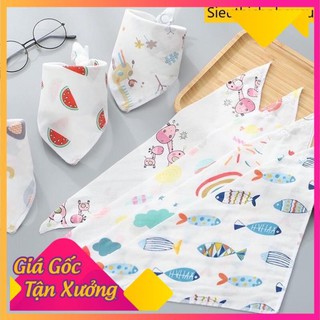 Yếm Xô Tam Giác🍀4 lớp 🍀 cúc bấm cho bé