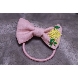 Dây cột tóc nơ thêu tay handmade