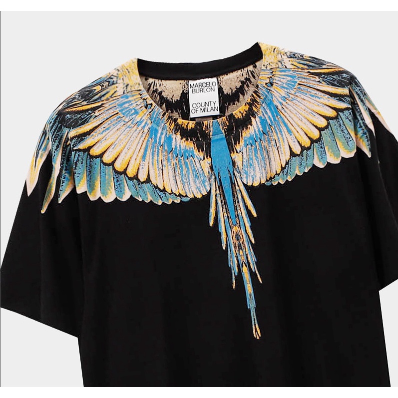 Áo Thun Tay Ngắn In Hình Đôi Cánh Thời Trang