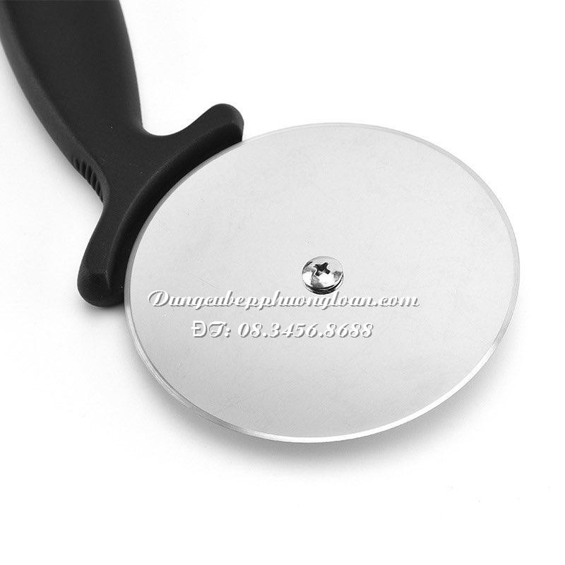Dao cắt bánh Pizza inox cao cấp, lưỡi tròn xoay 10cm và 6.5cm