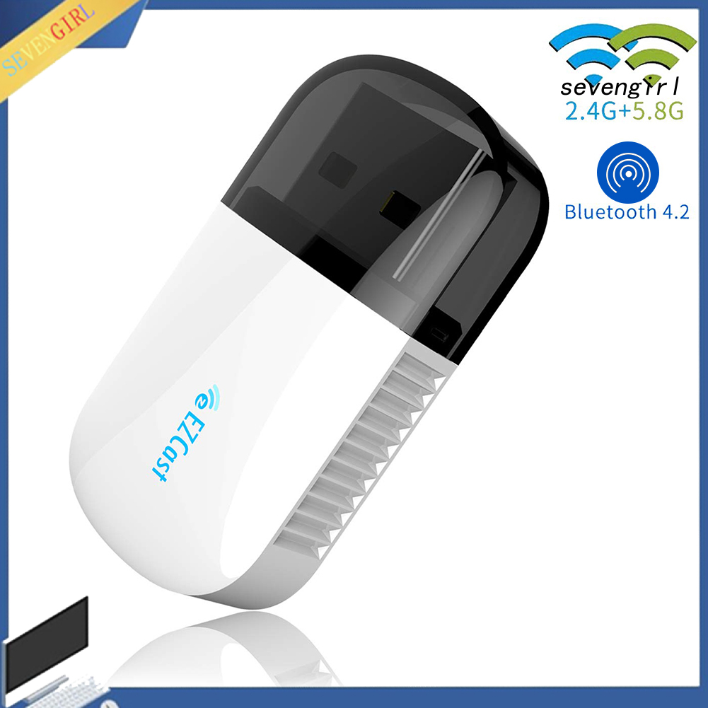 Usb Wifi Băng Tần Kép Sev-Usb 2.4g / 5g Bluetooth 4.2 Dongle Cho Pc Laptop | BigBuy360 - bigbuy360.vn
