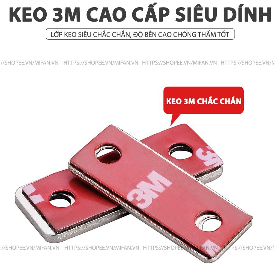 Nam châm gắn cửa lục hút cực mạnh - Thép Siêu Bền, Keo 3M - Dán chốt tủ quần áo, ngăn kéo, cửa ra vào tiện lợi