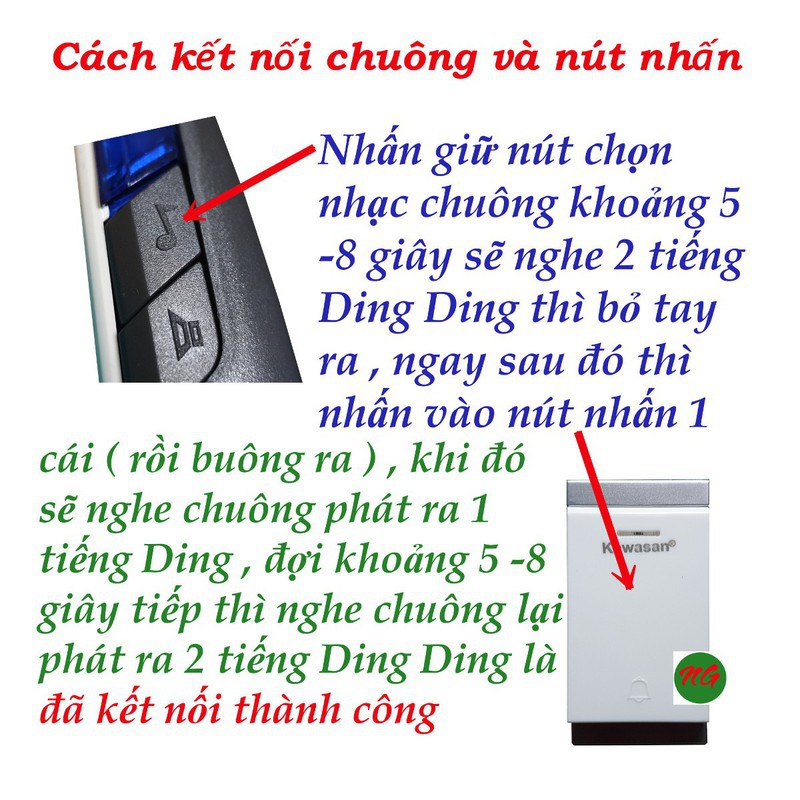 Chuông cửa không dùng pin kawa DB818