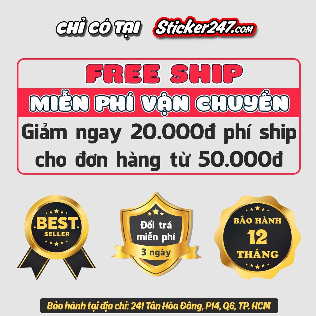 Sticker Số Thứ Tự 🌈Freeship Decal Chống Nước Dán Số Bàn Trang Trí Quán Trà Sữa, Cafe, Ăn Vặt, Decal Dán Tường, Dán Kính