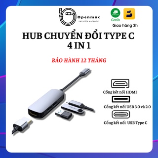 Hub chuyển đổi type C to HDMI, USB 3.0 Cổng Chuyển Đổi Đa Năng 4 trong 1 cho Macbook Pro/Air/M1/M2 Air, 13 14 inch, Lap