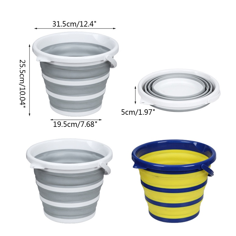 Xô Đựng Nước 10L Có Thể Gấp Gọn Tiết Kiệm Không Gian Tiện Dụng Cho Sân Vườn / Câu Cá / Cắm Trại