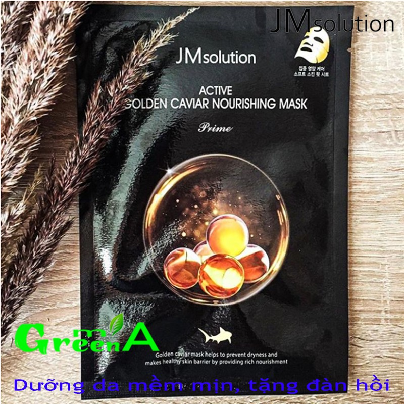 Mặt Nạ JM Solution Trứng Cá [MIẾNG LẺ] JMSolution Active Golden Caviar Nourishing Mask Prime 30ml Cấp Ẩm Chống Lão Hóa