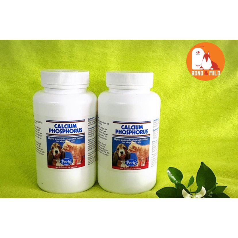 VIÊN BỔ SUNG CANXI CHO CHÓ MÈO CALCIUM PHOSPHORUS HỘP 50 VIÊN - BONDMILO SHOP