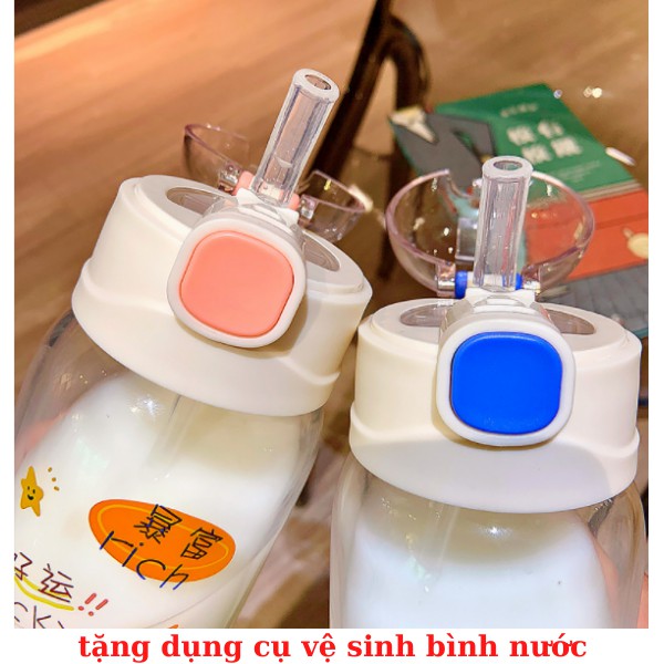 Bình nước cho bé bình nước THỦY TINH cute 500ml binh nước loại tốt