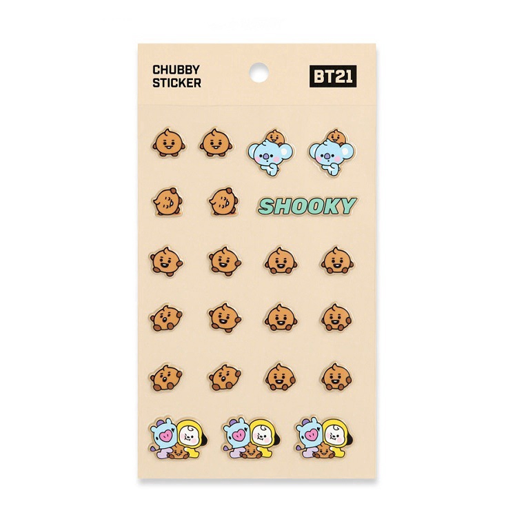 Sticker dán DIY hoạ tiết hình linh vật BT21 cho trang trí điện thoại di động/máy tính xách tay/hành lý