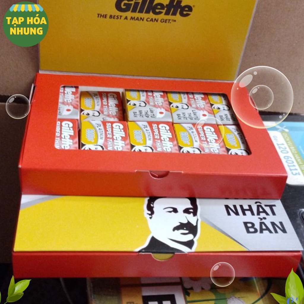 Hộp 5 Cái Lưỡi Lam Gillette Super Thin không gỉ