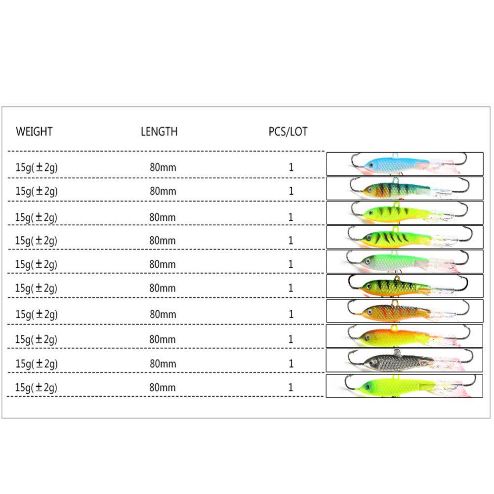 MYRONGVN Mồi Câu Cá Giả Bằng Nhựa Cứng Chất Lượng Cao 15g / 8cm