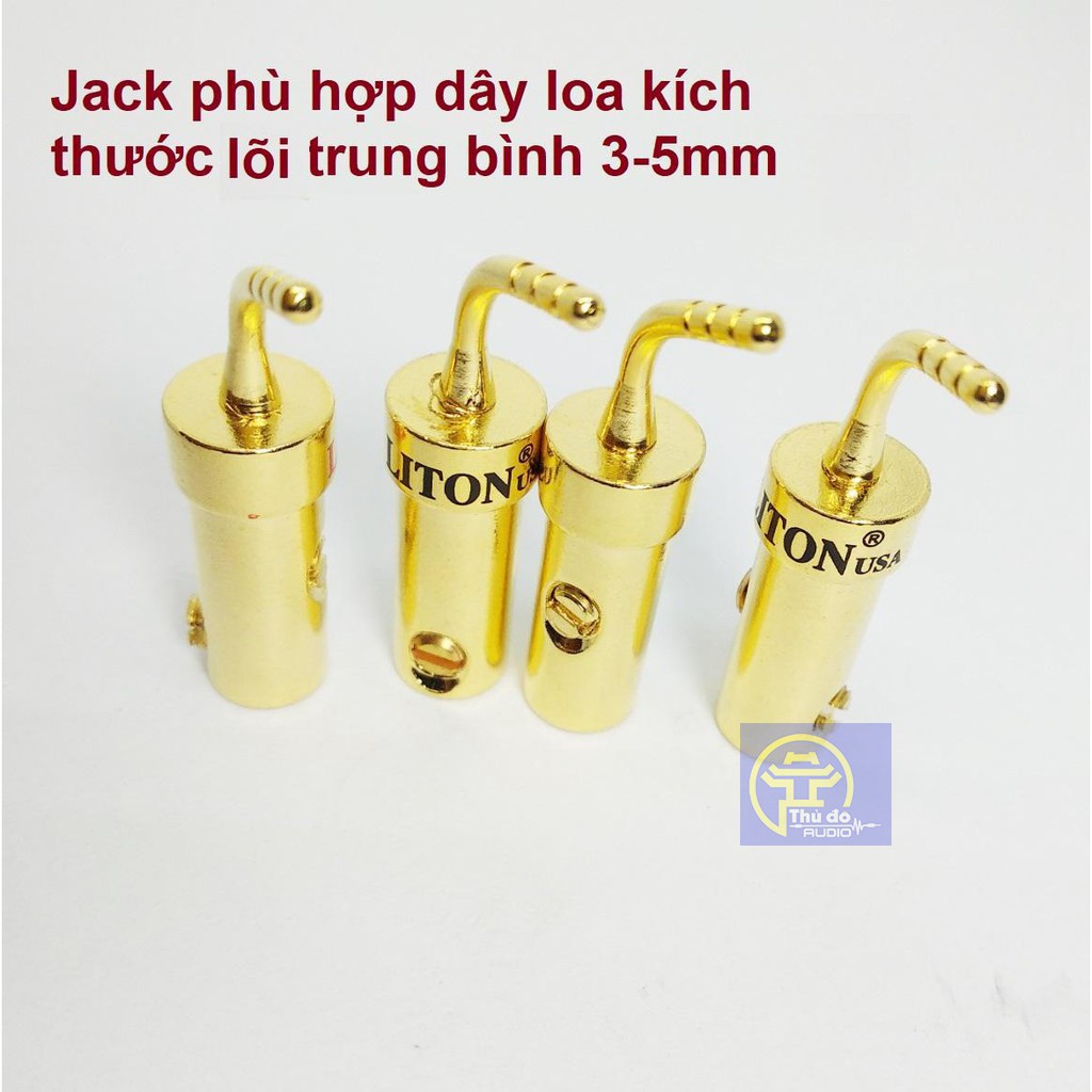 Bộ 04 cái Jack loa mỏ chim đồng LITON
