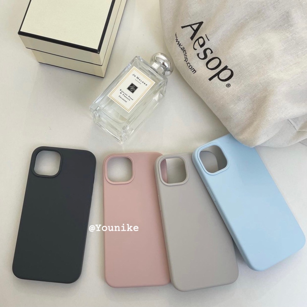 Ốp Điện Thoại Silicon Màu Trơn Phong Cách Hàn Quốc Cho Iphone14 / 14max / 13pro / 12promax / 12 / 11 / xr / 8p / x / xs