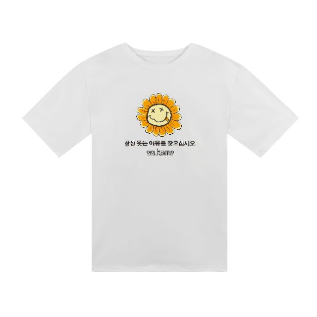 Áo thun bông hoa (Trắng) | BigBuy360 - bigbuy360.vn