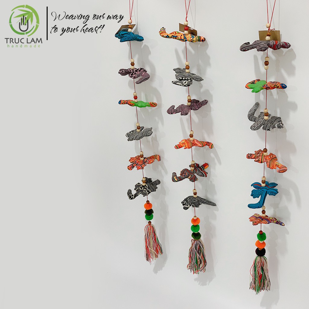 Dây Treo Tường Décor Trang Trí Phòng Vải Thổ Cẩm Hình Con Ngựa Con Thằn Lằn Con Gà - Trúc Lâm Handmade