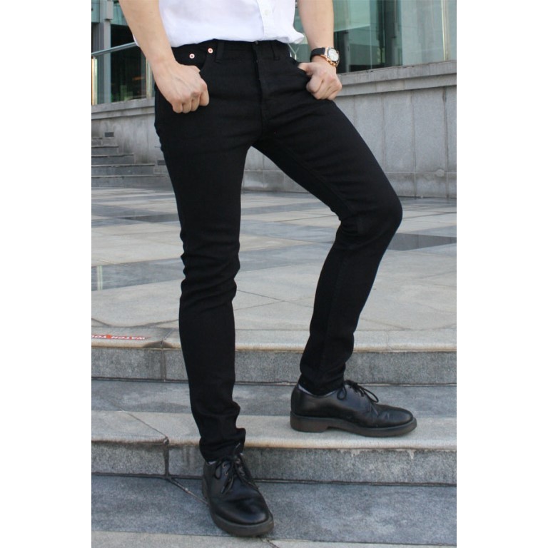 quần jean nam đen trơn [ HÌNH THẬT  ] chất giãn tốt size 28 đến 37 mã số Q001 | BigBuy360 - bigbuy360.vn