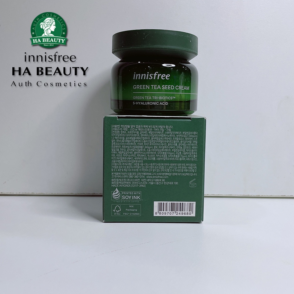 Kem dưỡng ẩm trà xanh chống lão hóa innisfree Green Tea Seed Cream 50 mL