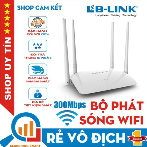 Bộ phát Router wifi 4 râu cực mạnh LB-LINK BL-WR450H Chính hãng - Bảo hành 24 tháng - WR450H